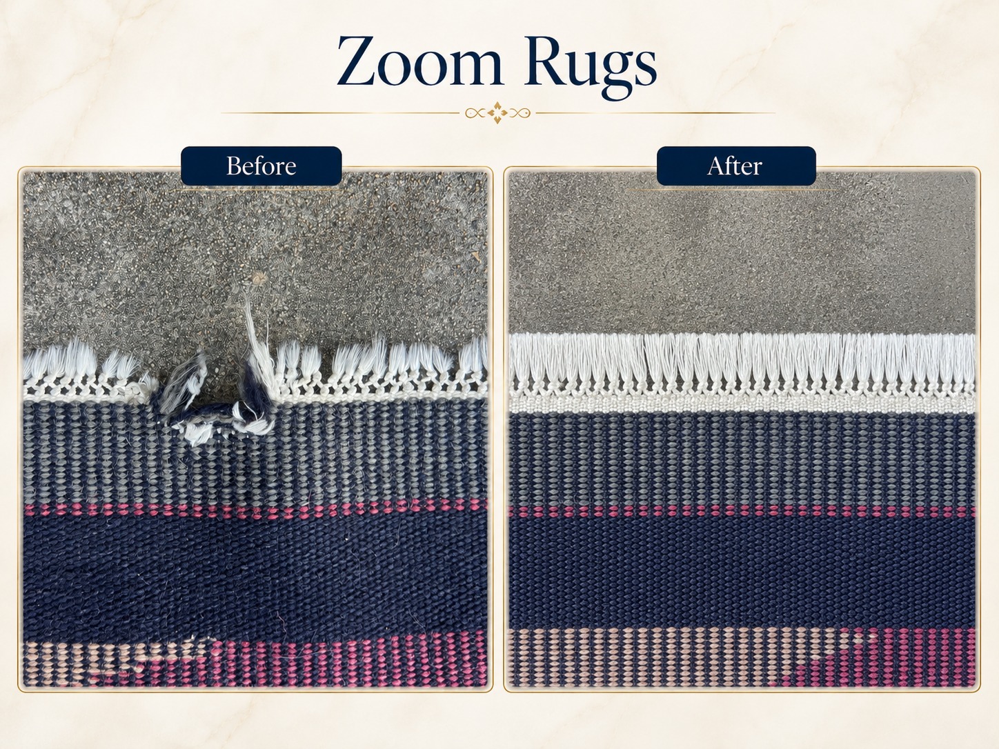 Fringe Repair Before and After
