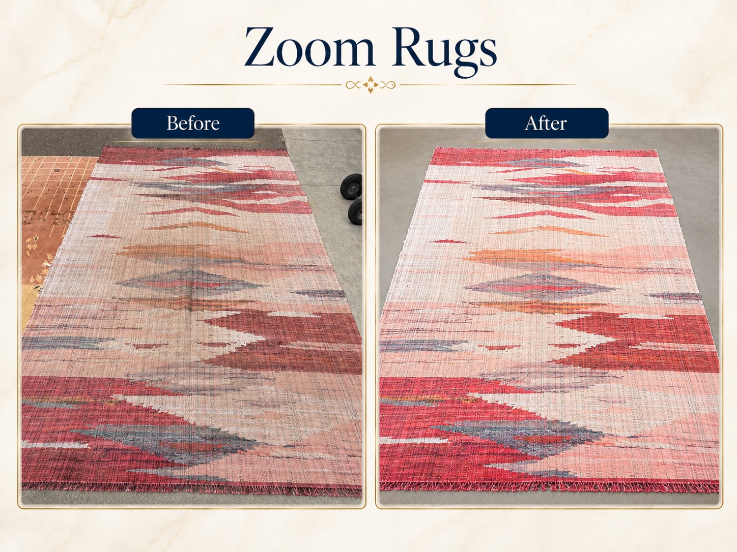 Before and After Abstract Rug