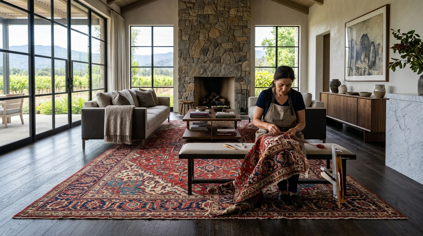 Antique rug restoration