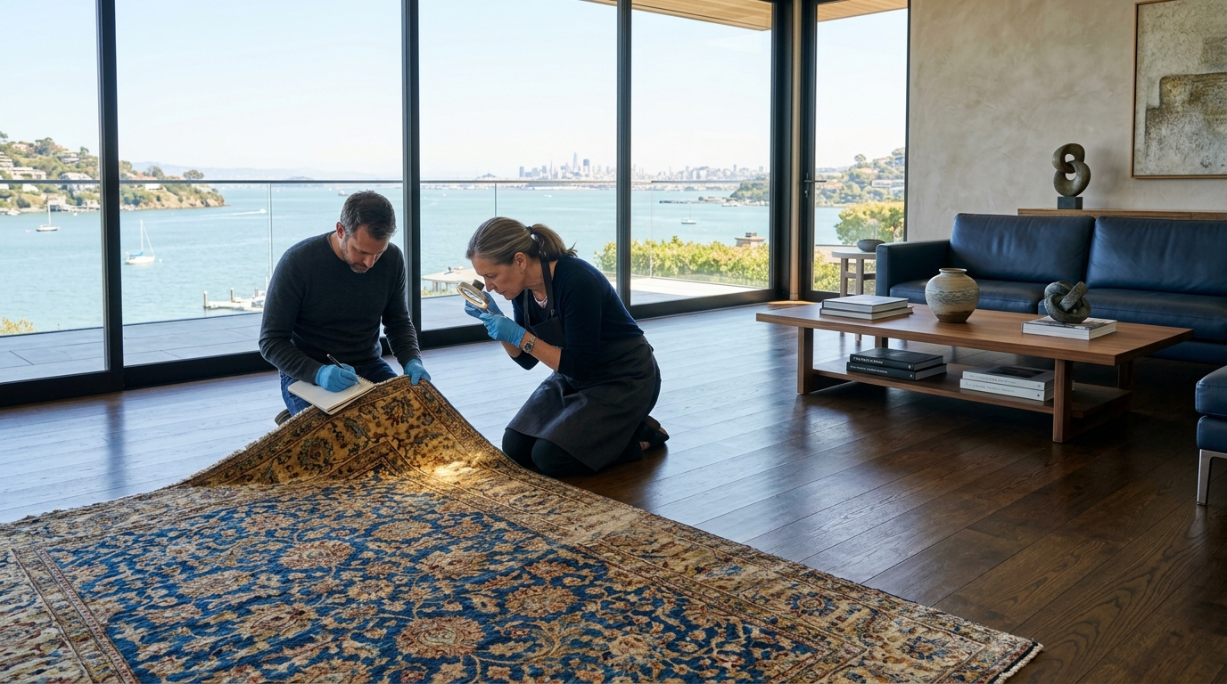 Silk rug cleaning