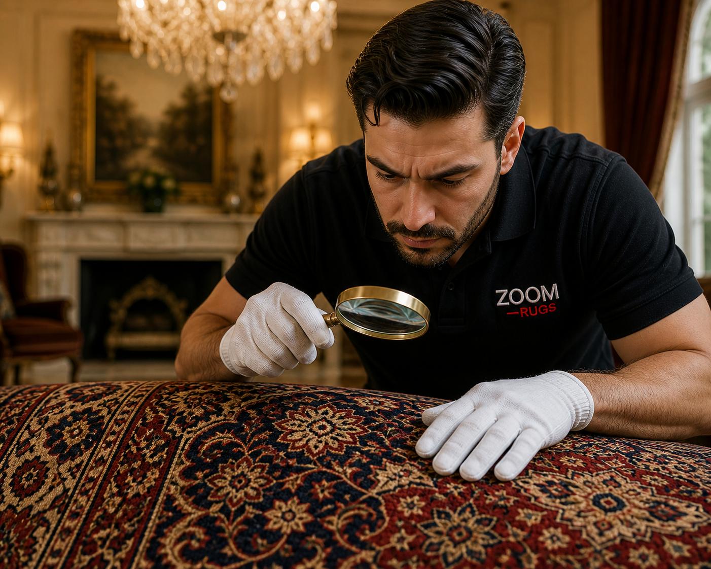 Zoom Rugs team delivering a restored rug
