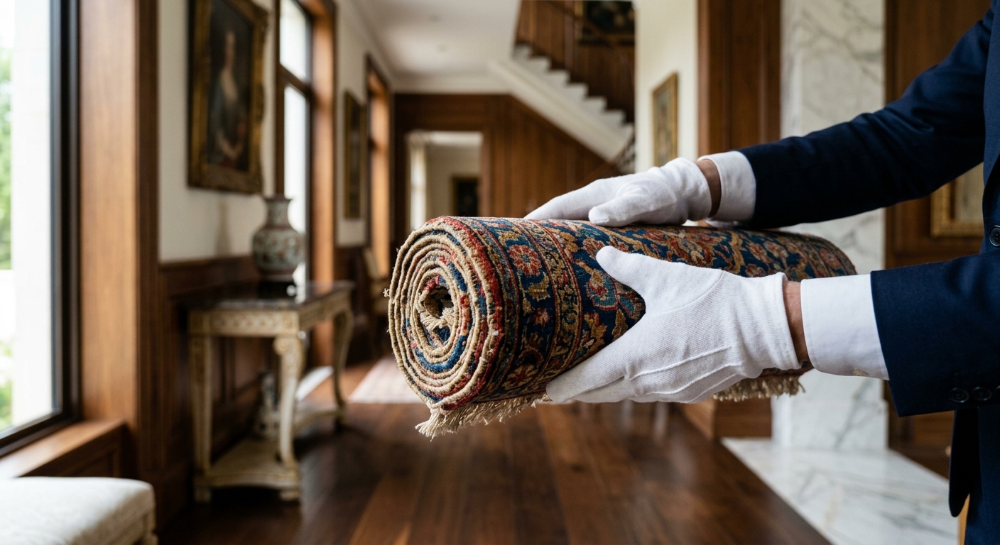 White glove rug delivery
