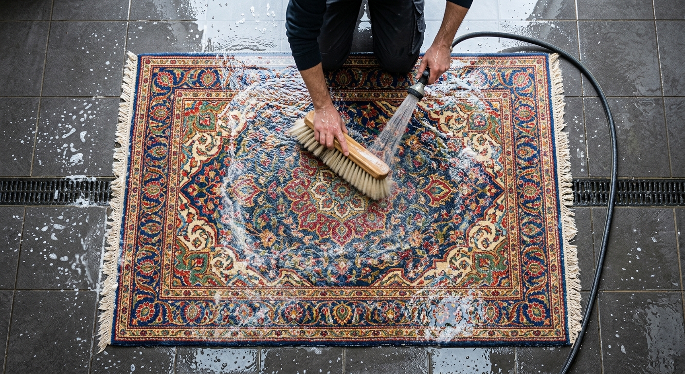 Oriental Rug Hand Washing
