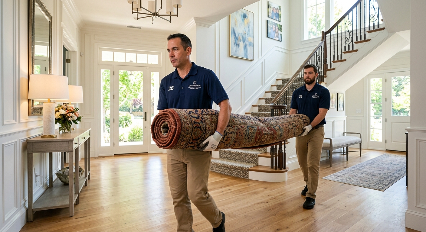 White Glove Rug Pickup in Menlo Park