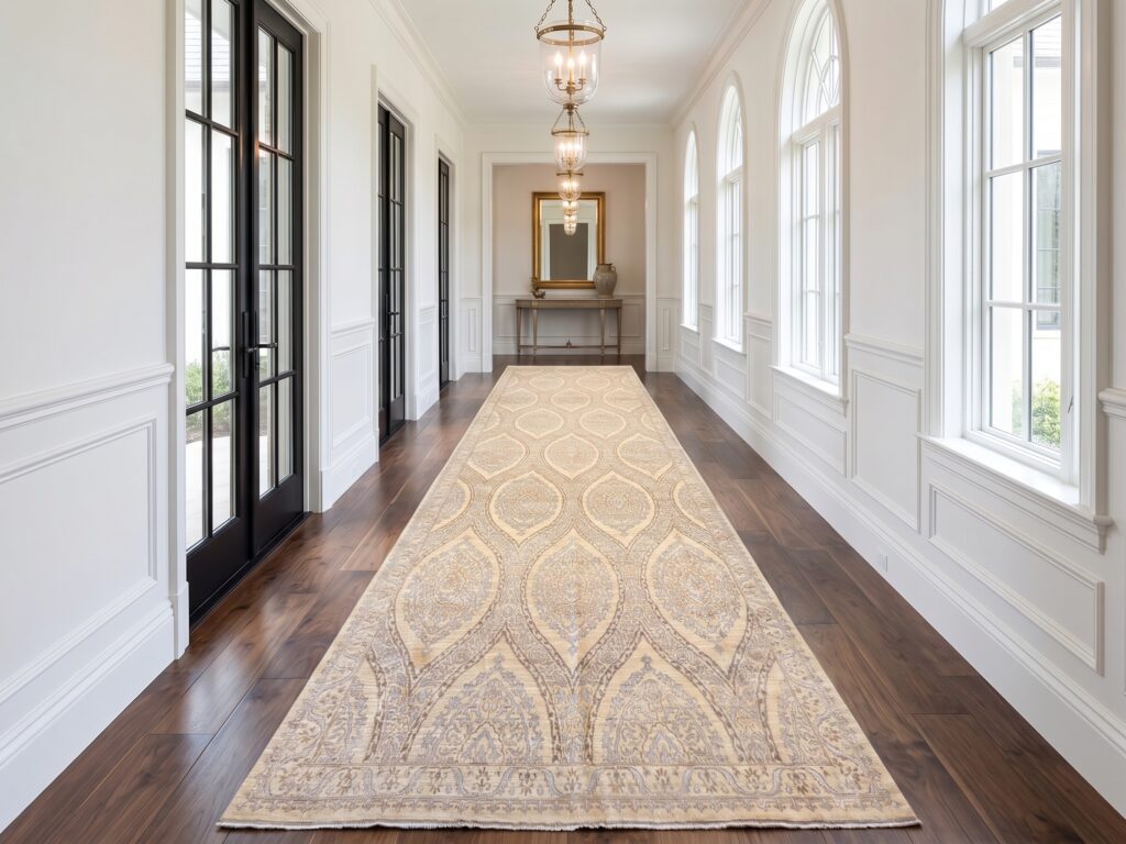 Ivory Oushak Transitional Runner Mockup