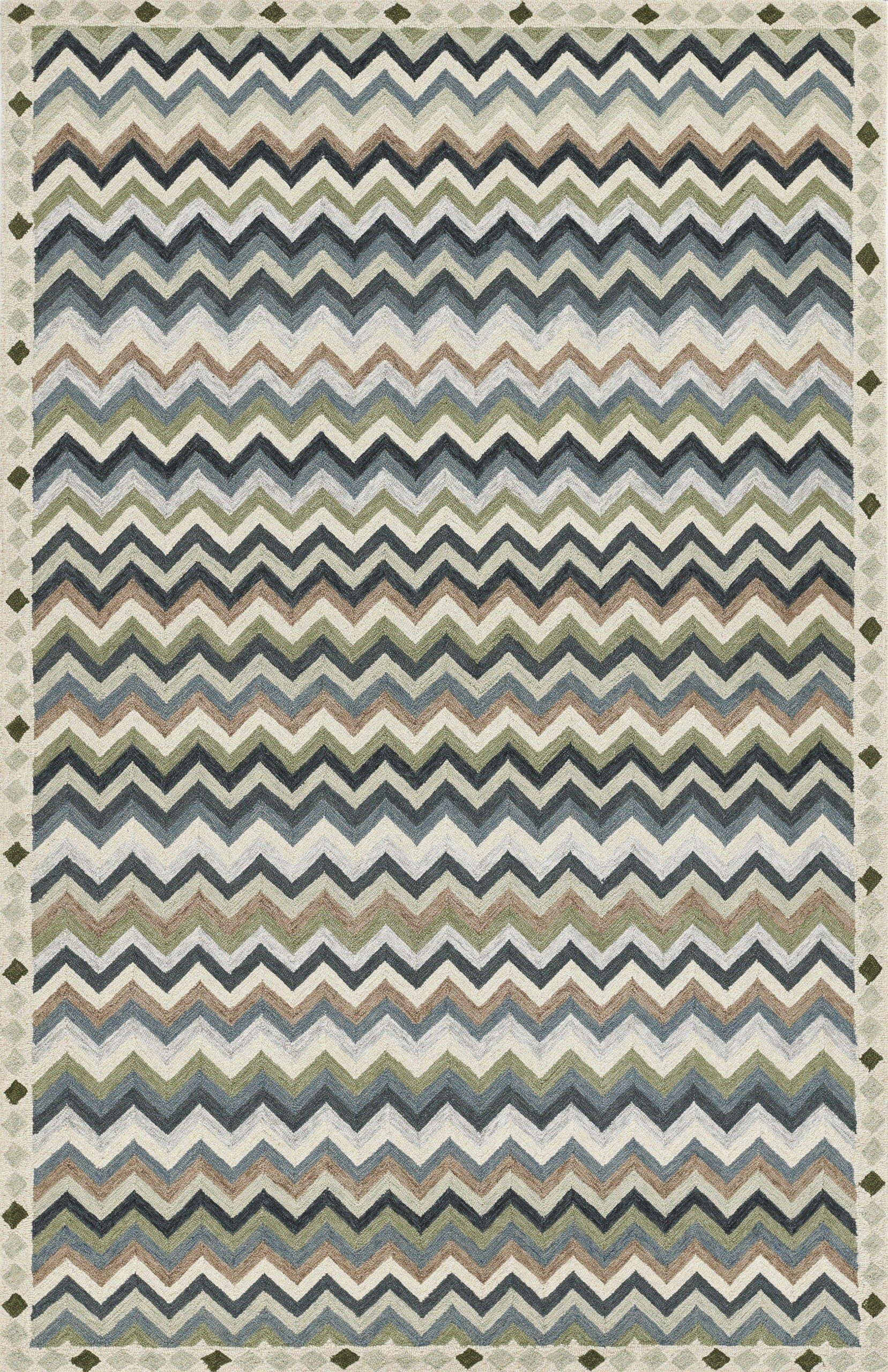 Erin Gates Abbott Zigzag Stripe Blue Area Rug