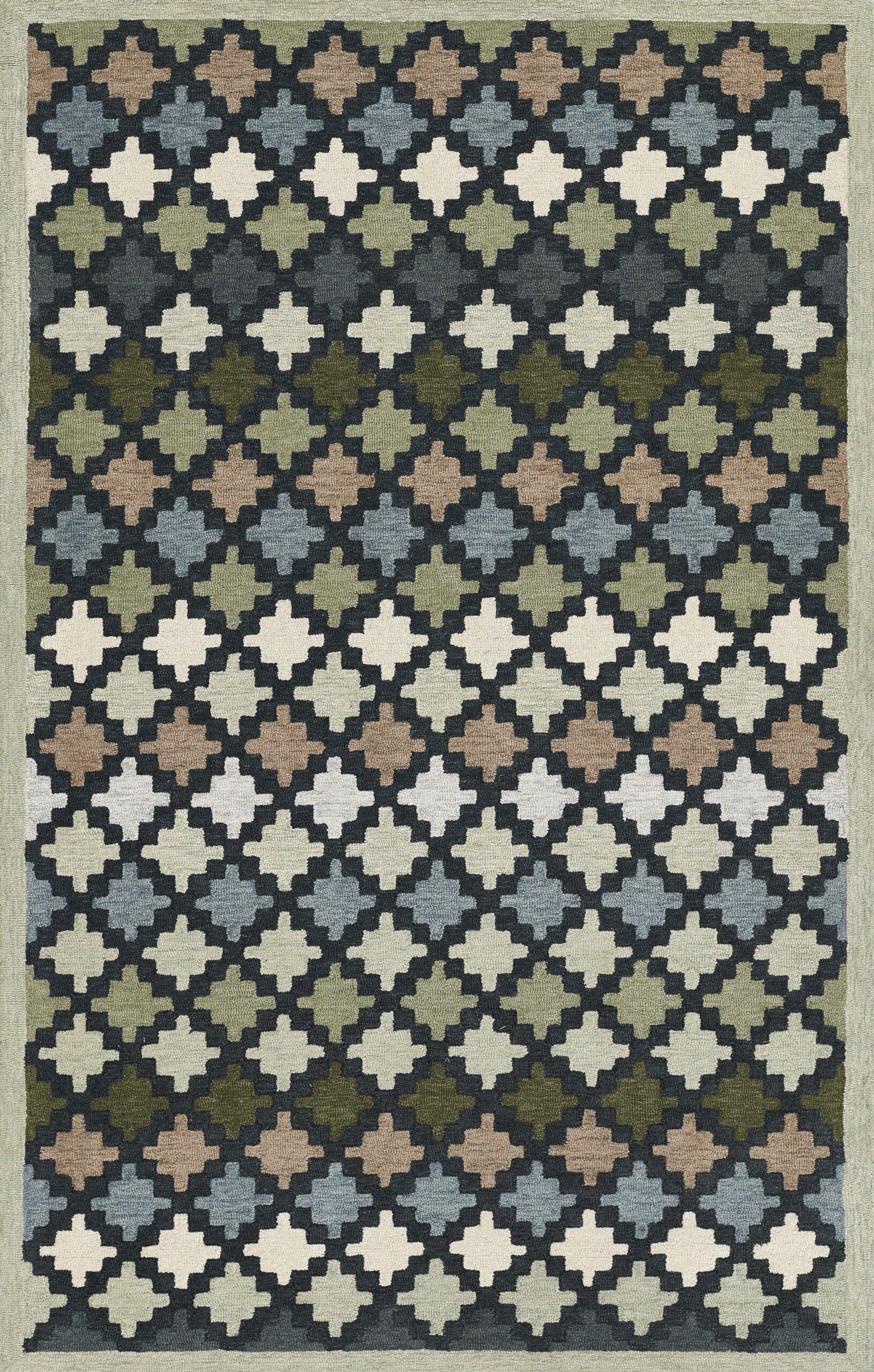 Erin Gates Abbott Diamond Trellis Blue Area Rug