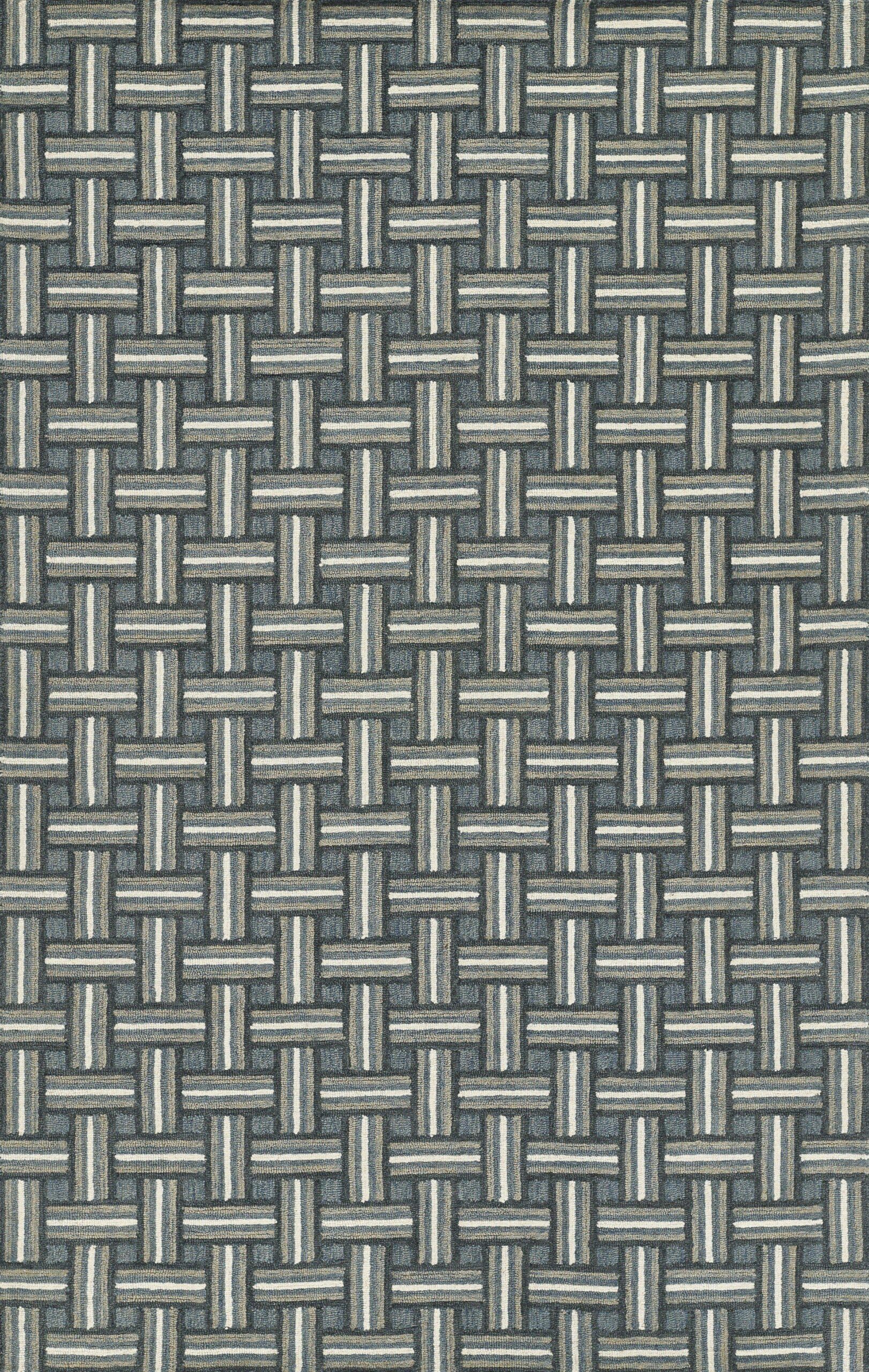 Erin Gates Abbott Basketweave Blue Area Rug