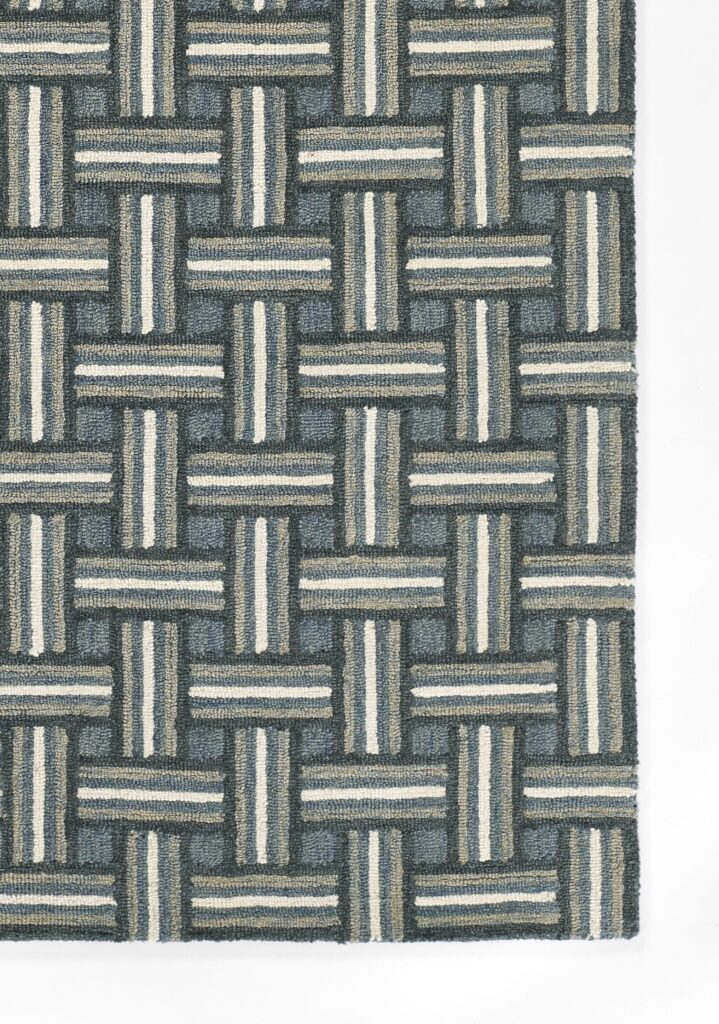 Erin Gates Abbott Basketweave Blue Area Rug Mockup