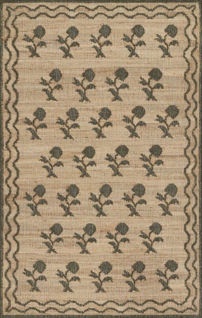Erin Gates Orchard Leaning Flower Green Area Rug