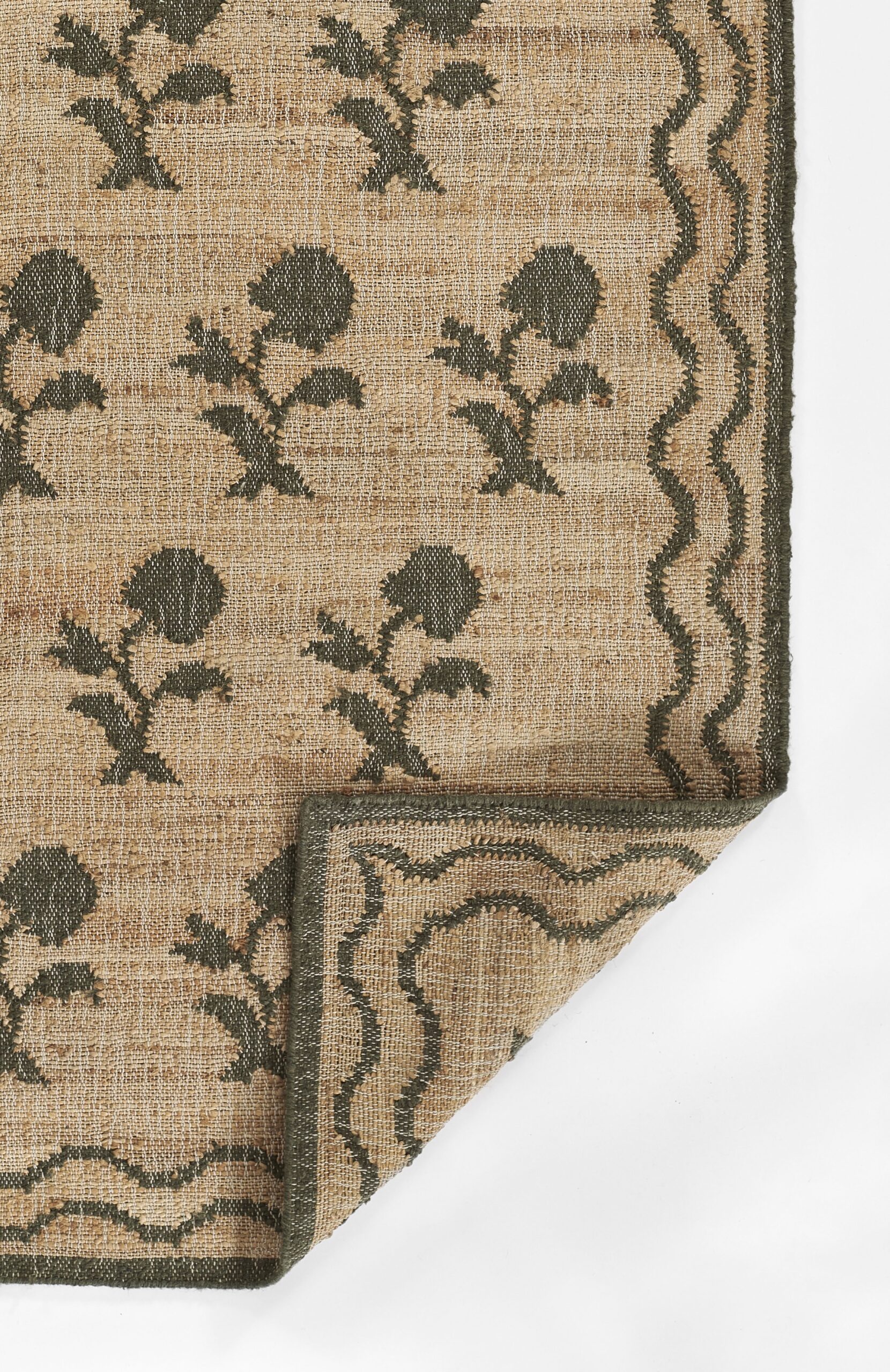Erin Gates Orchard Leaning Flower Green Area Rug - Image 3