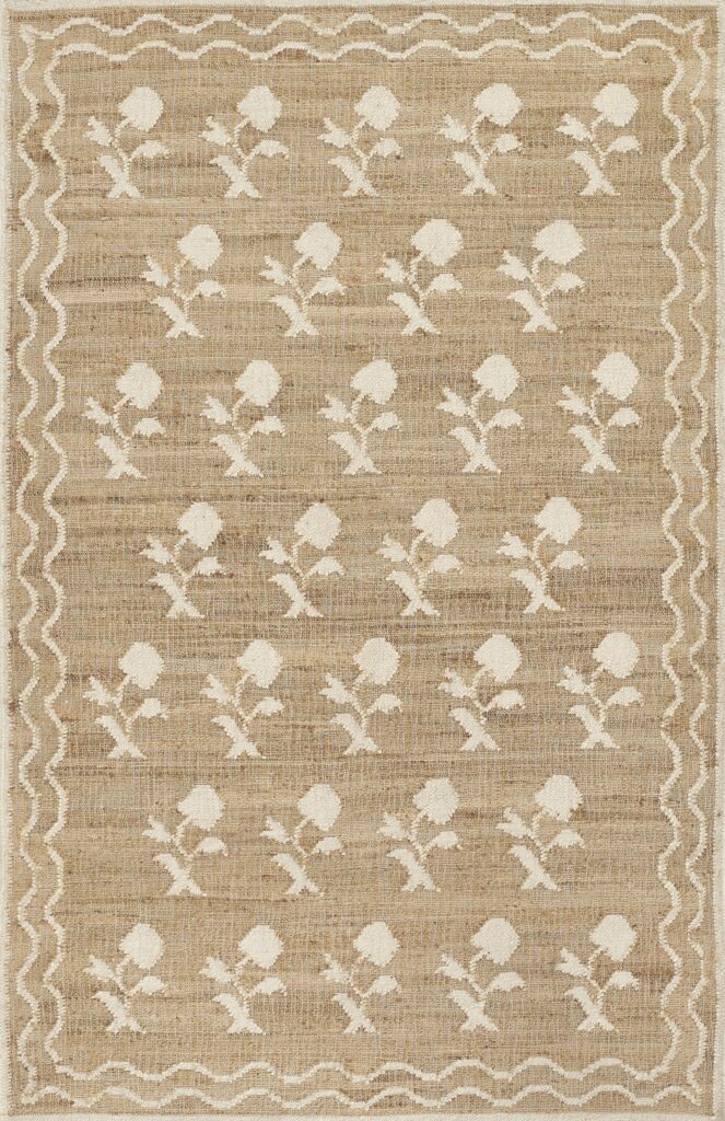 Erin Gates Orchard Leaning Flower Ivory Area Rug