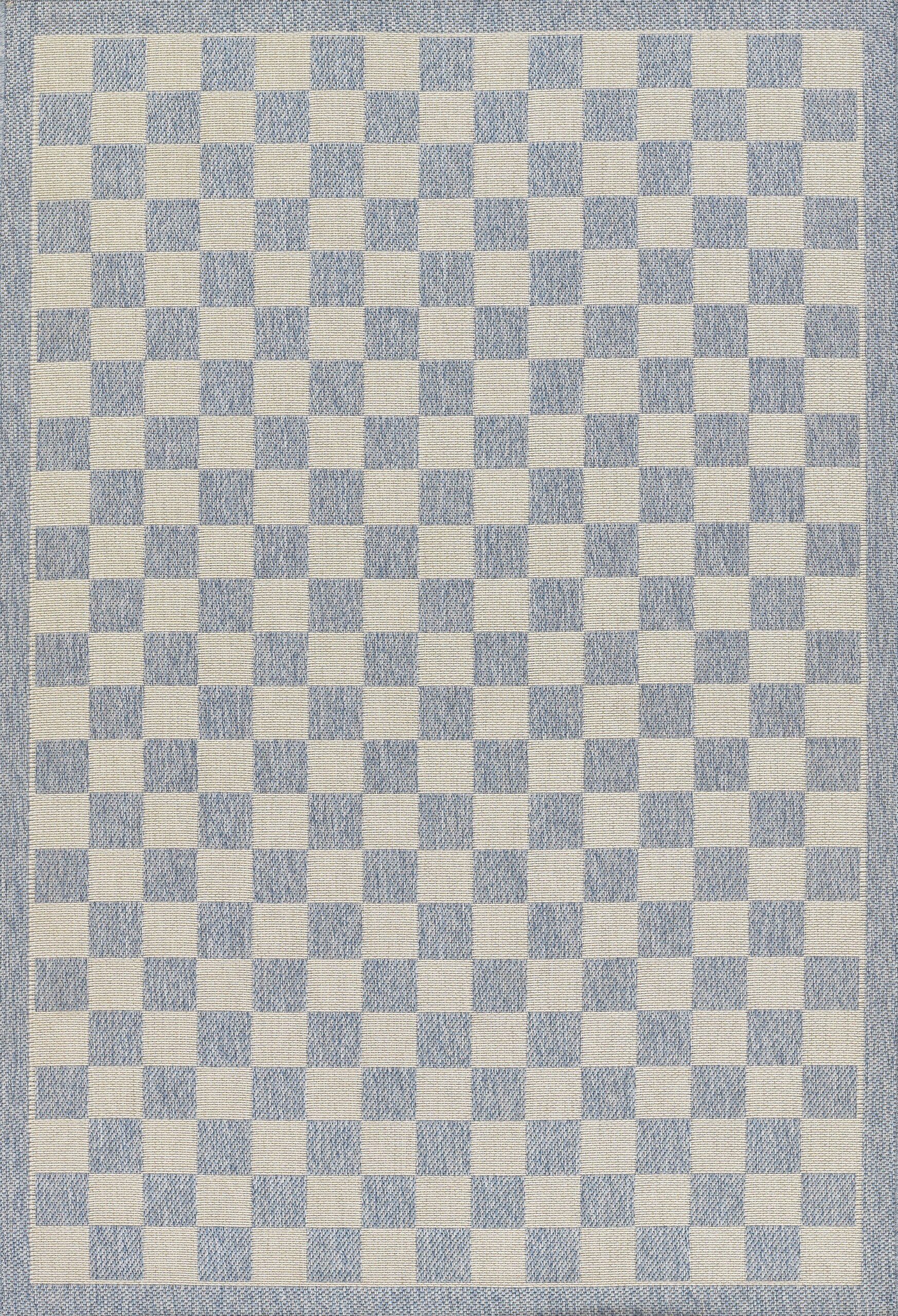 Erin Gates Saybrook Check Blue Area Rug