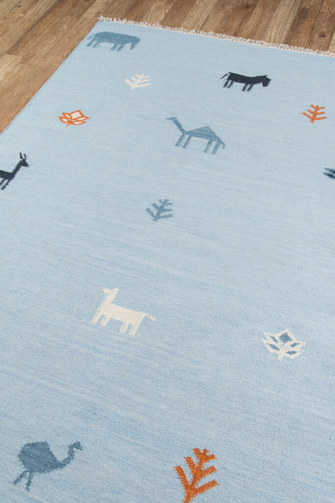 Erin Gates Thompson Porter Blue Area Rug Mockup