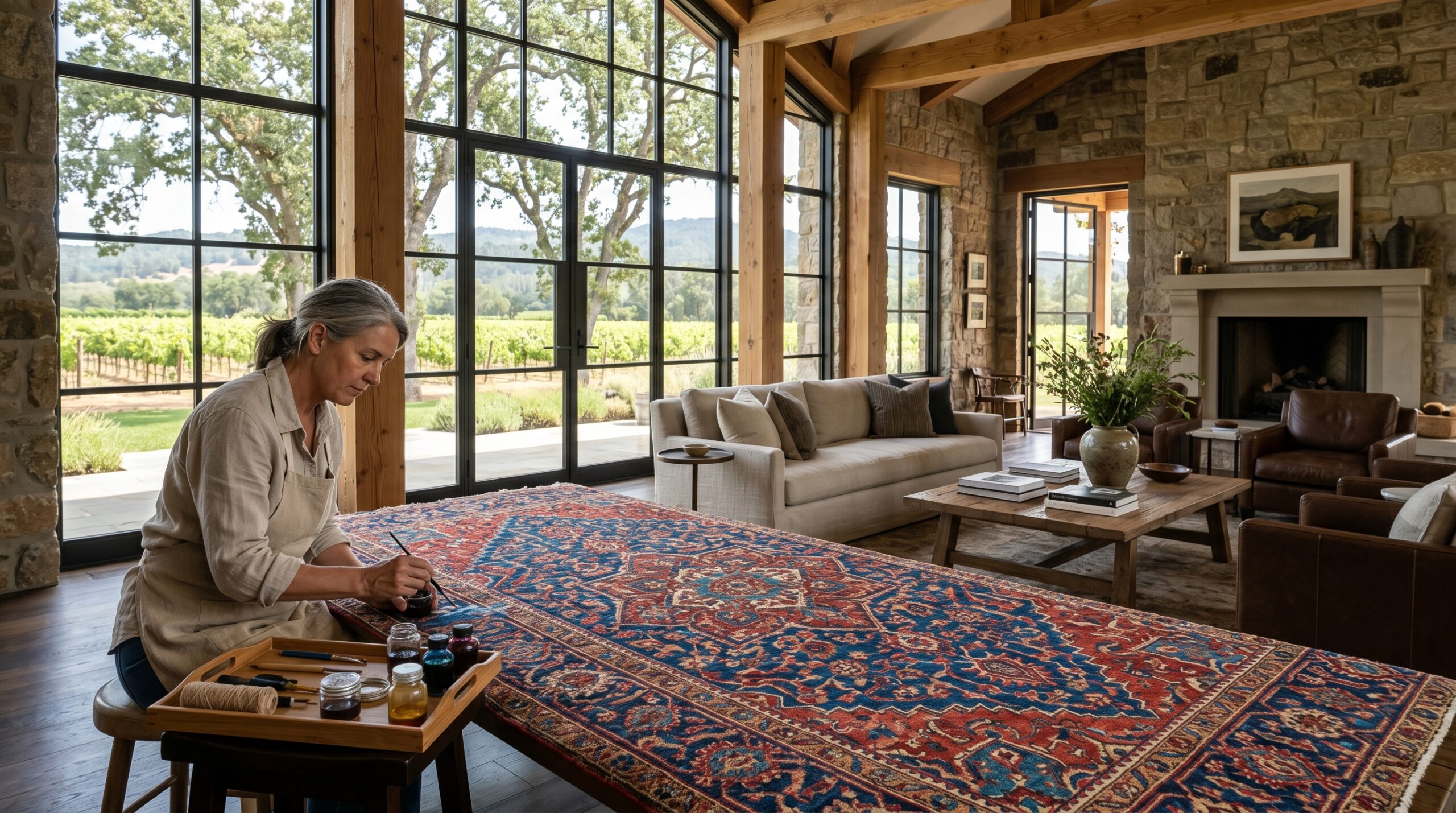 St Helena Antique Rug Re-Dyeing
