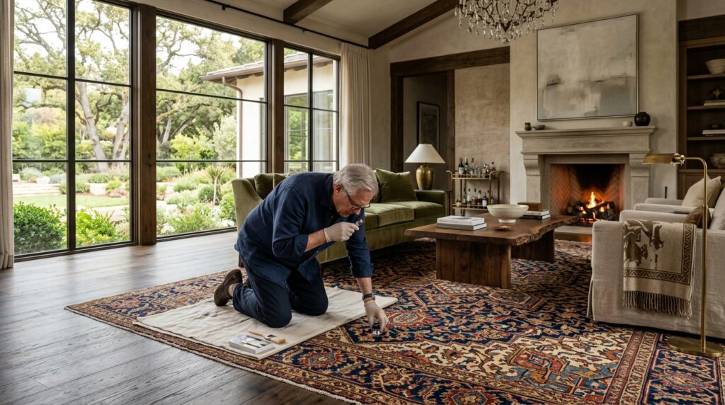 Final Inspection After Rug Repair — Zoom Rugs repair and restoration guidance