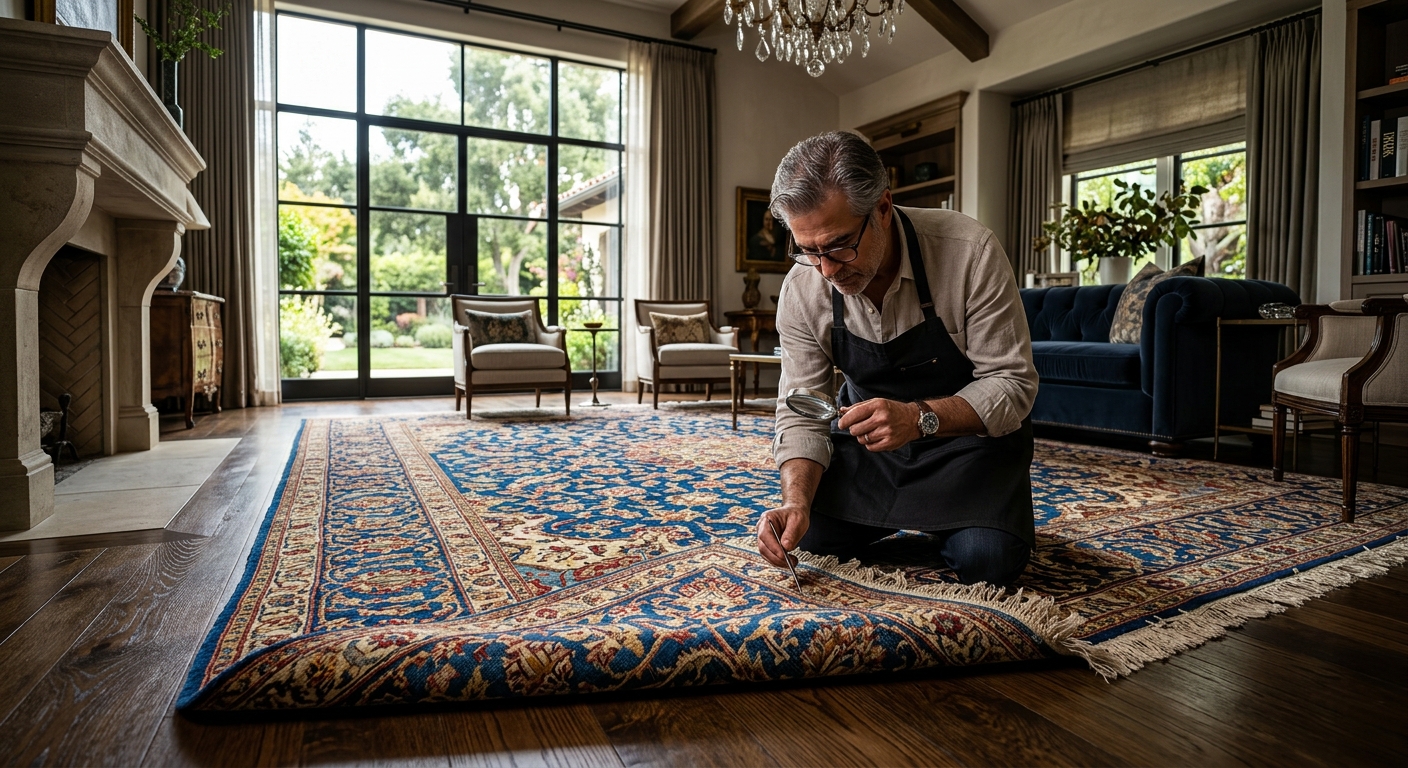 Luxury Persian Rug in Menlo Park Home