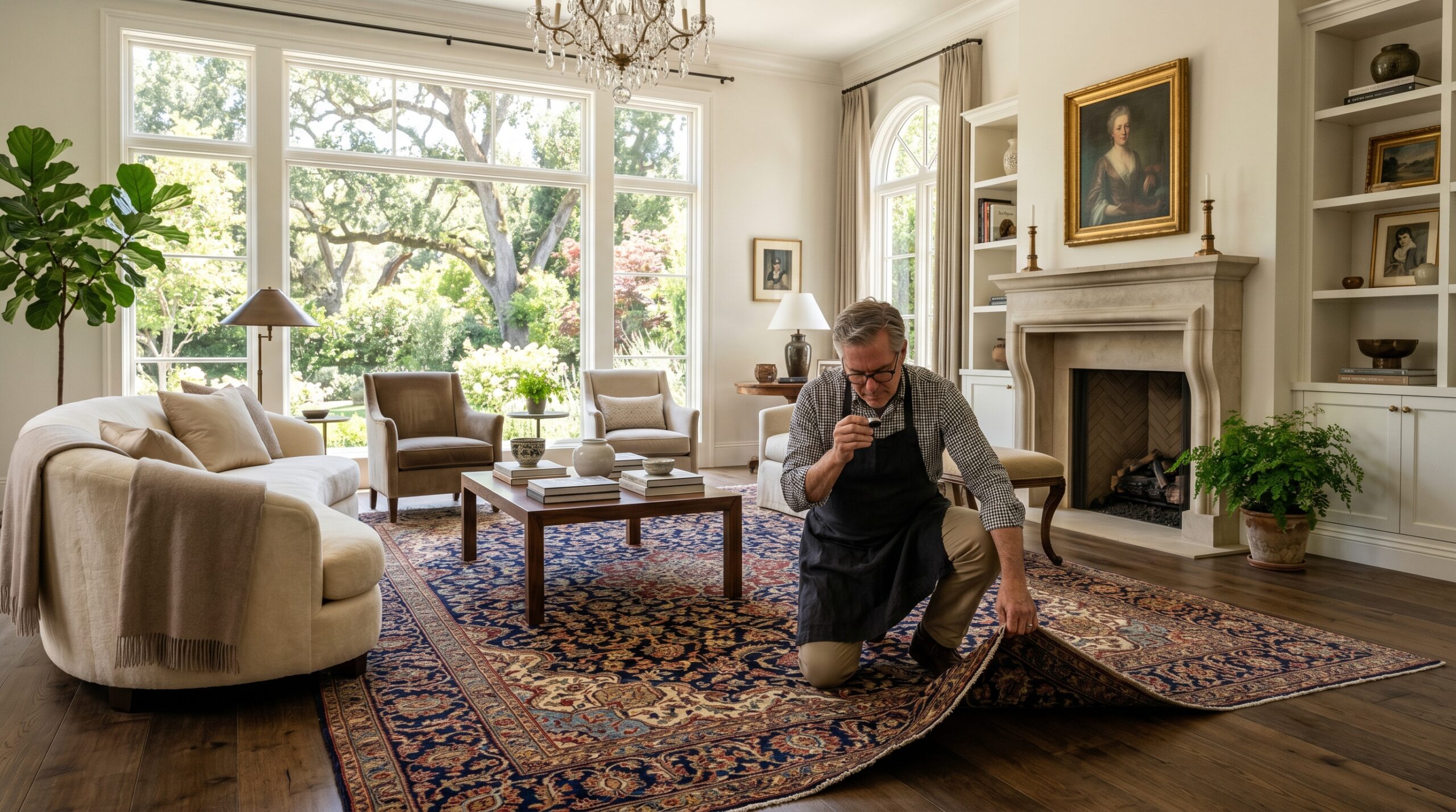 Silk Rug Restoration in Atherton
