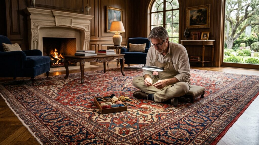 Color-Run Correction Requires Careful Testing — Zoom Rugs repair and restoration guidance
