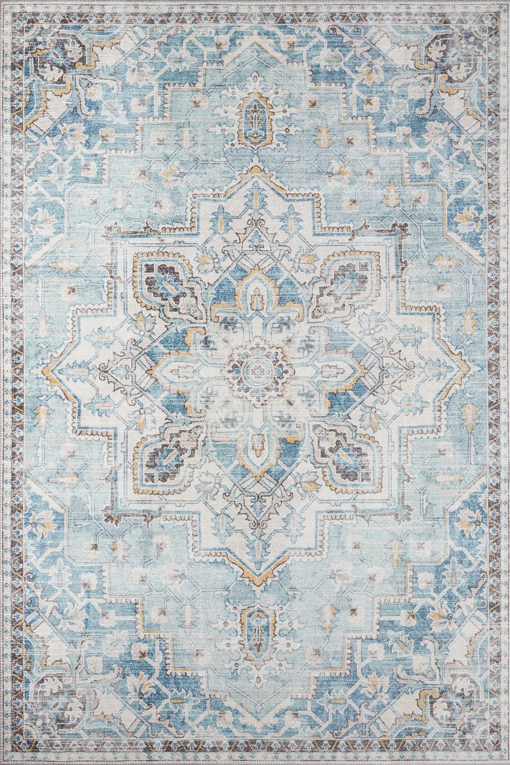 Momeni Afshar Light Blue Area Rug