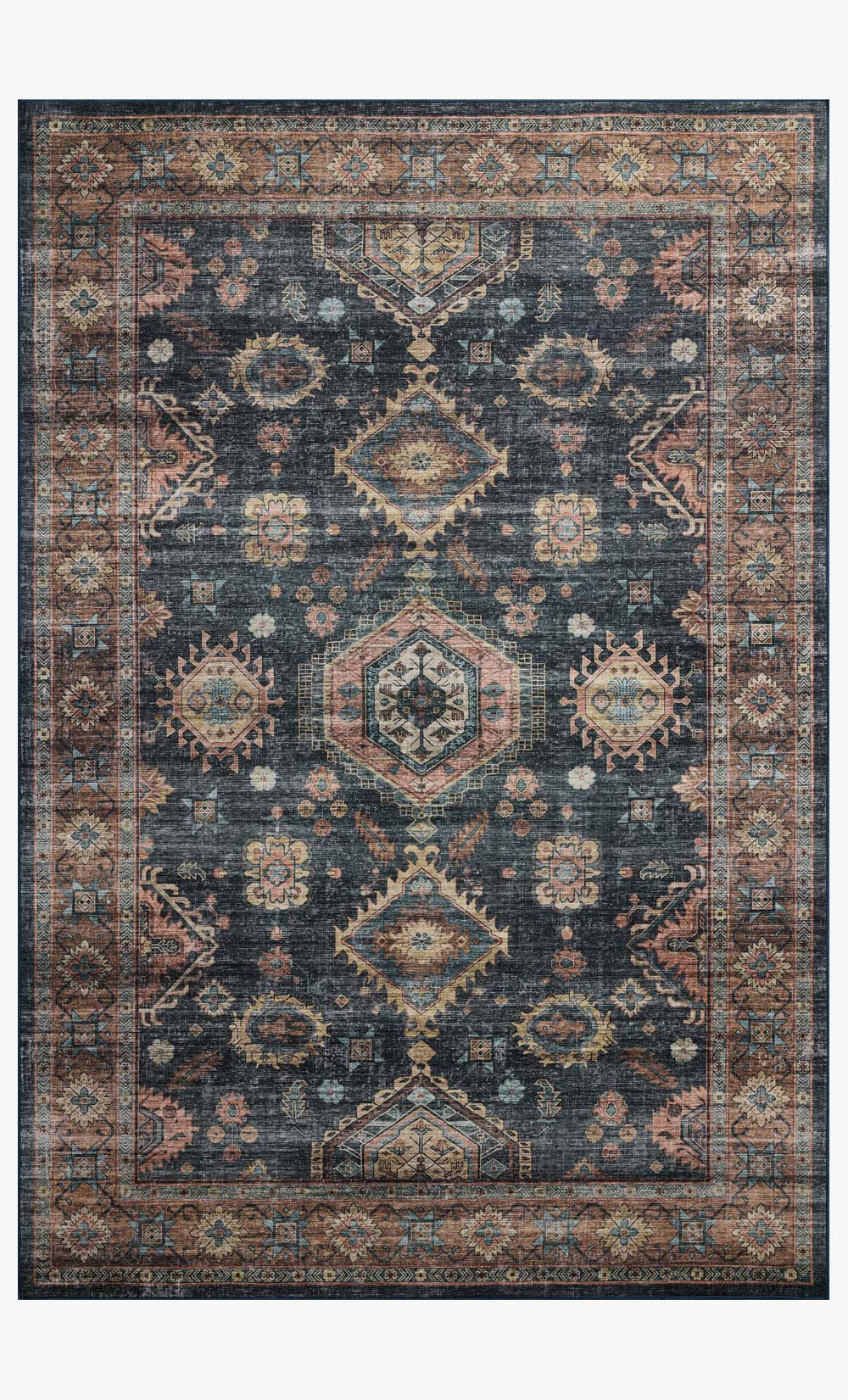 Loloi Anniston Ans-03 Denim / Sunset area rug