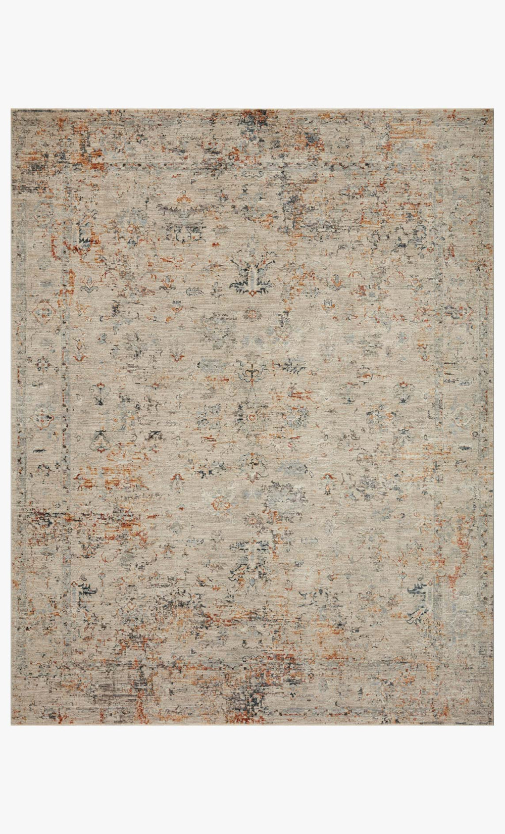 Loloi Axel Axe-02 Silver / Spice area rug