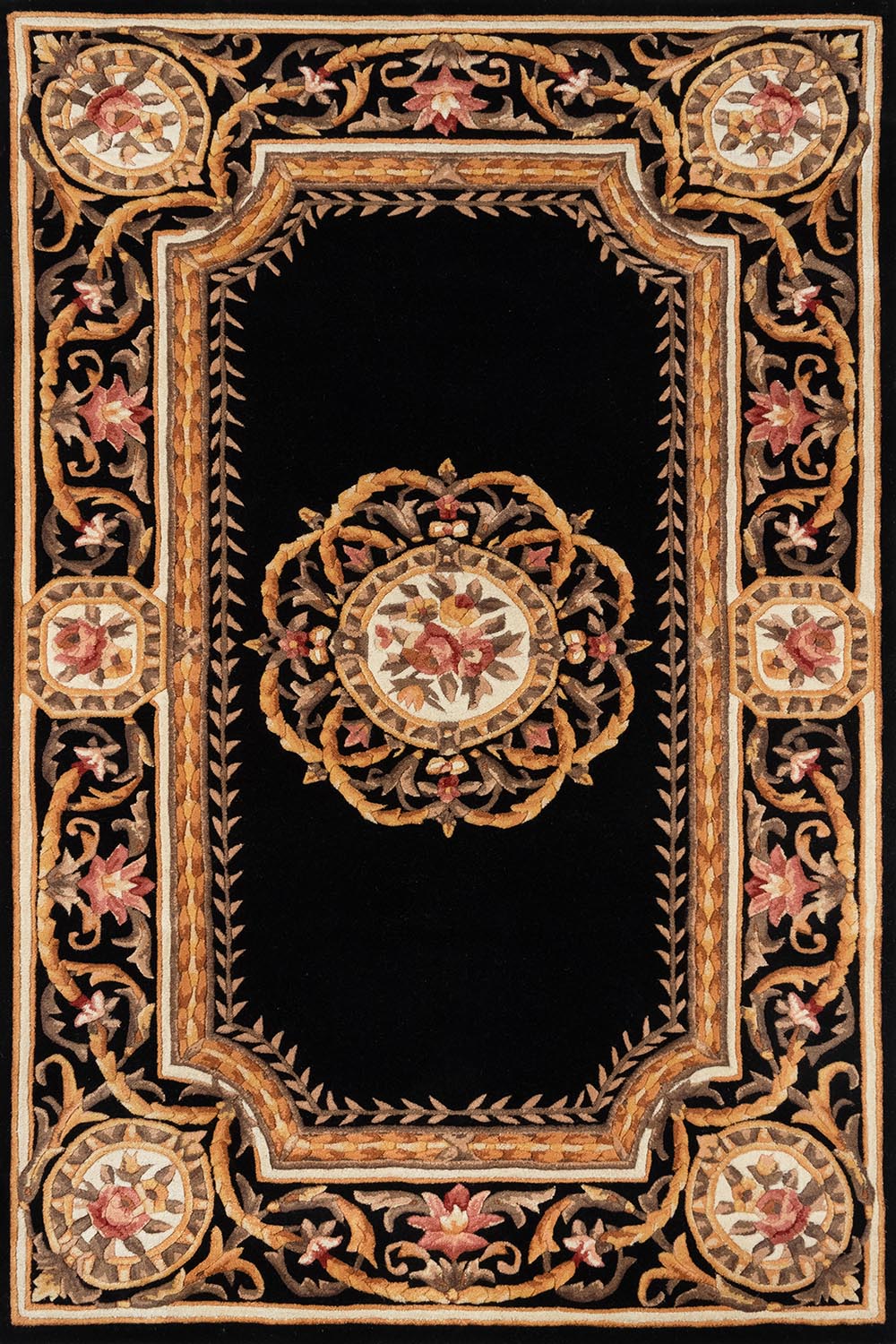 Momeni Harmony India Black Area Rug