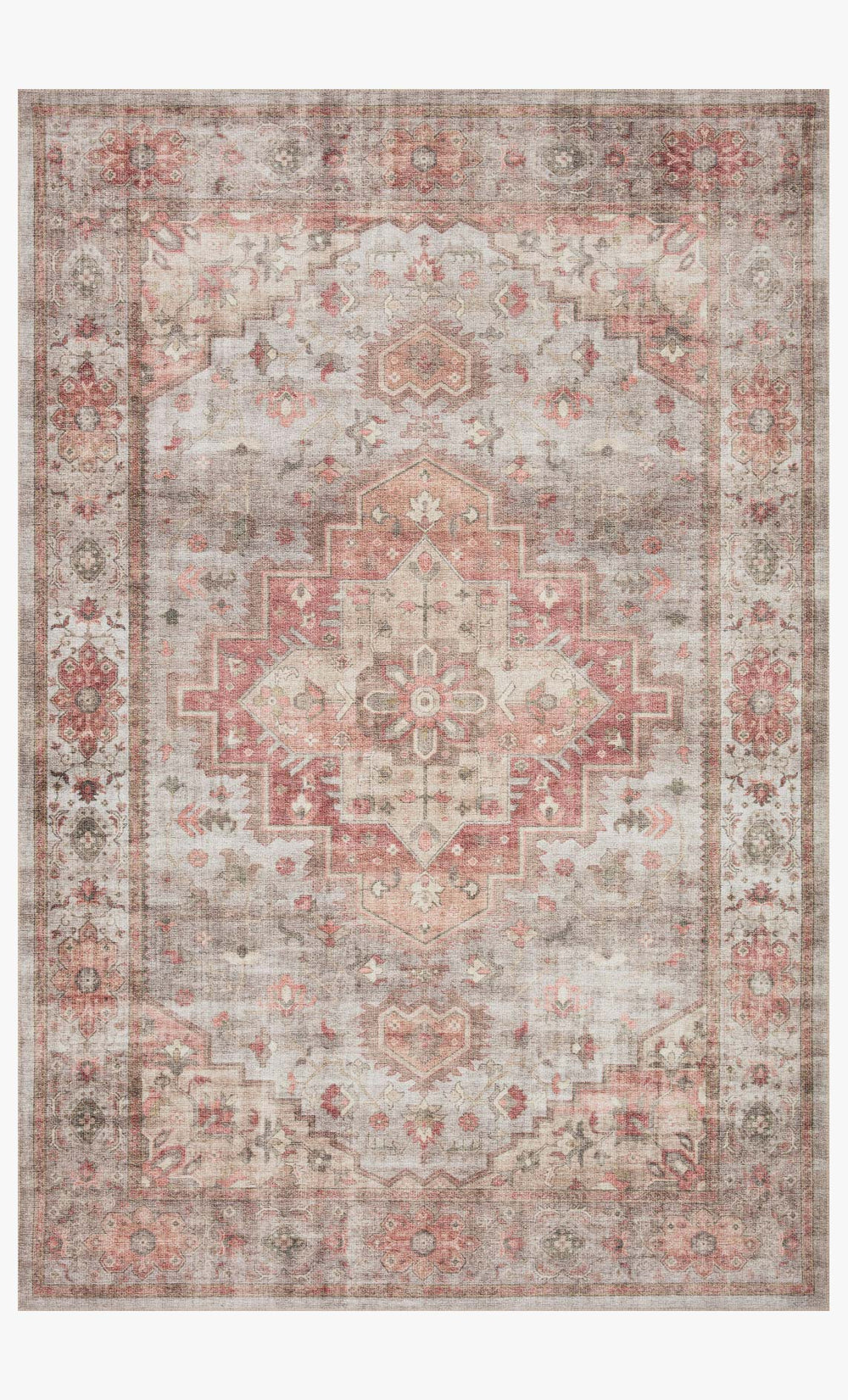 Loloi Heidi Hei-02 Dove / Spice area rug