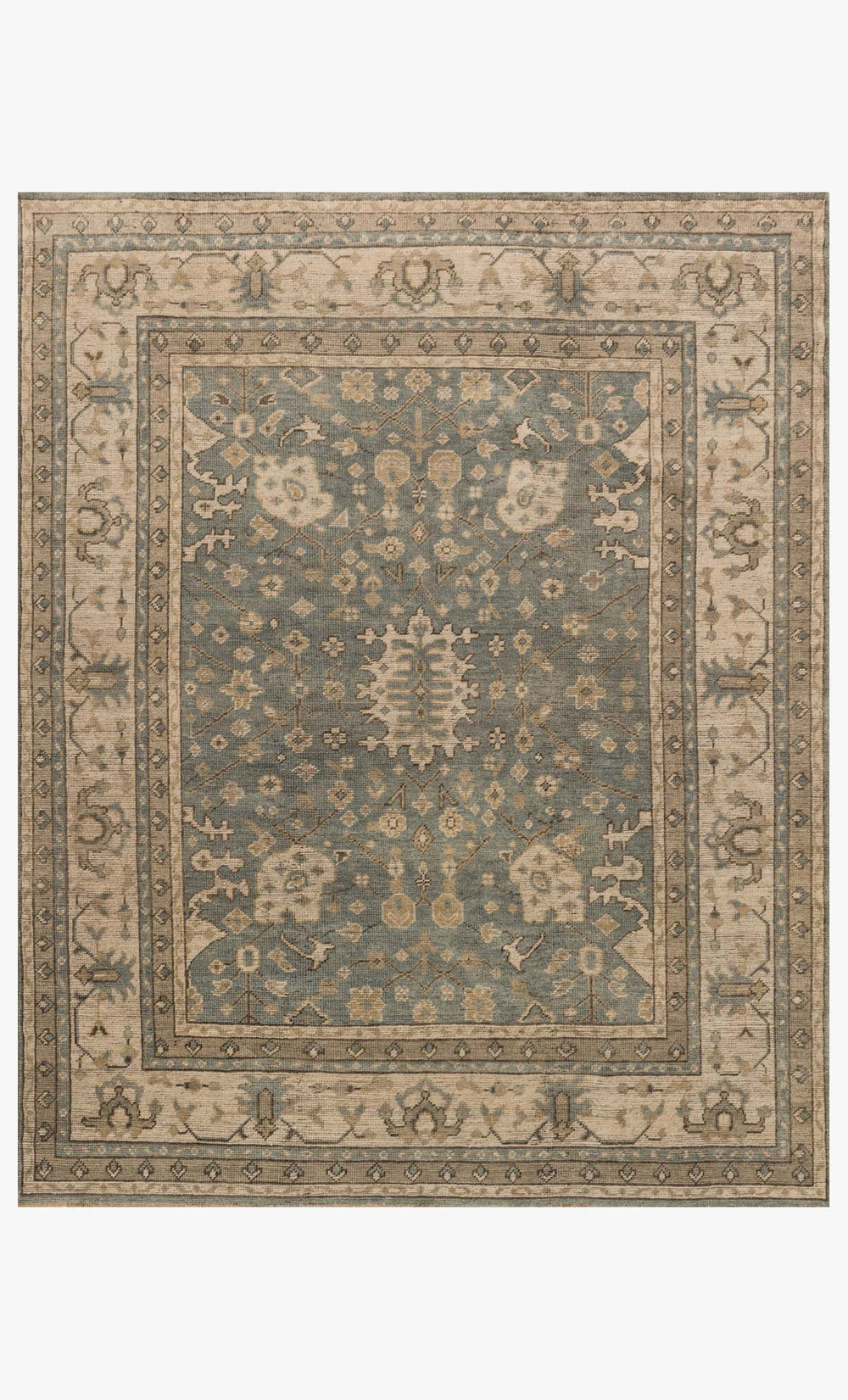 Loloi Heirloom Hq-05 Aqua / Stone area rug