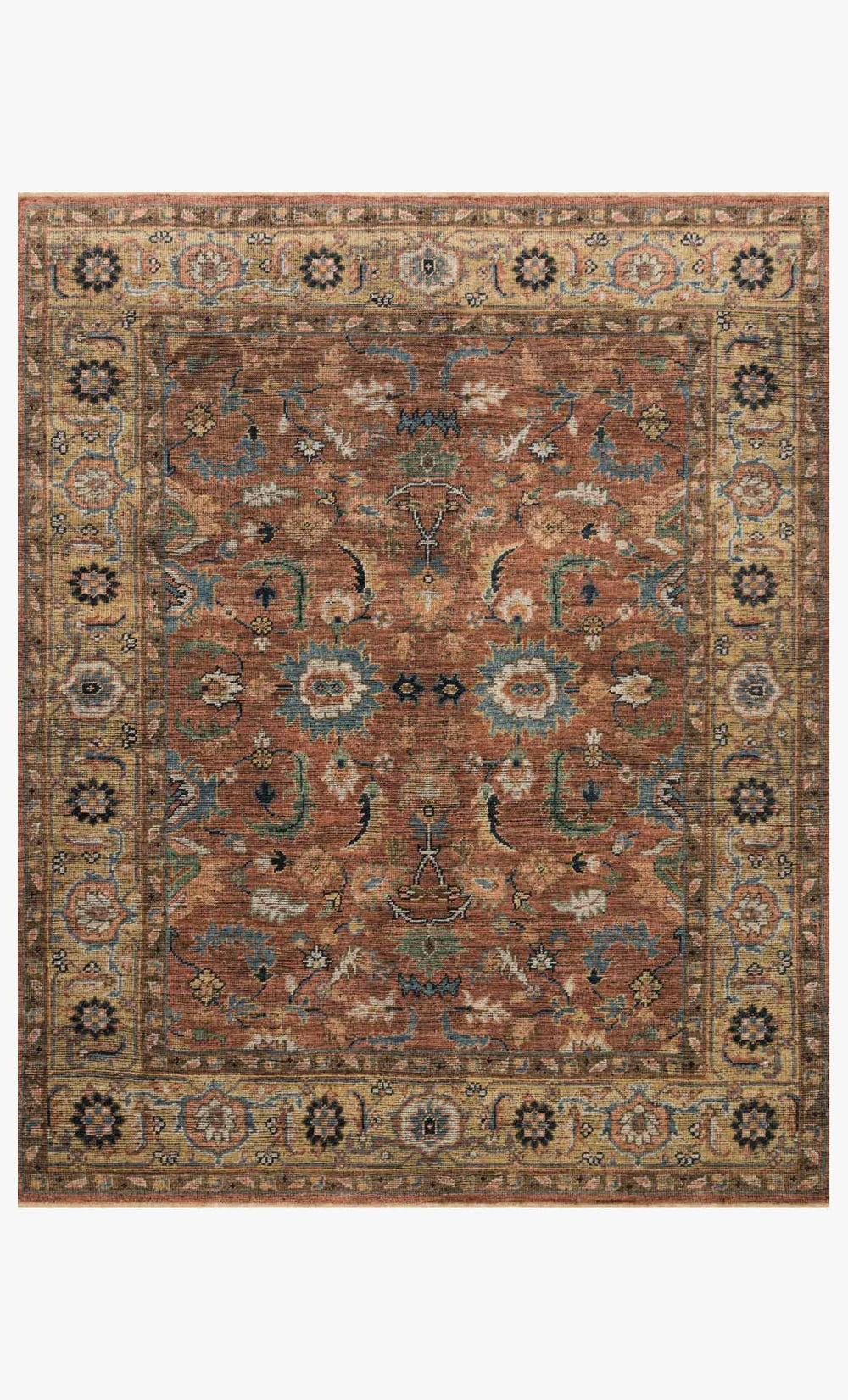 Loloi Heirloom Hq-08 Brick / Sand area rug