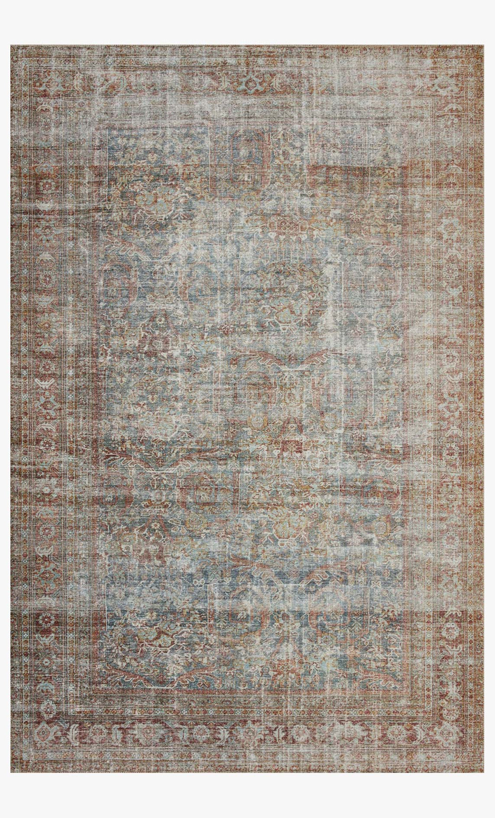 Loloi Jules Jul-05 Cj Lagoon / Brick area rug