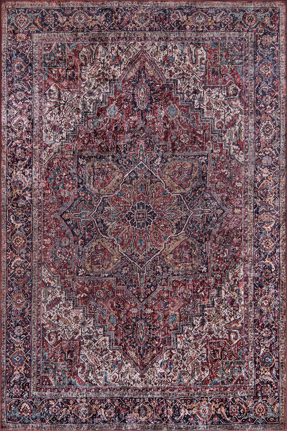 Momeni Karachi Burgundy Area Rug
