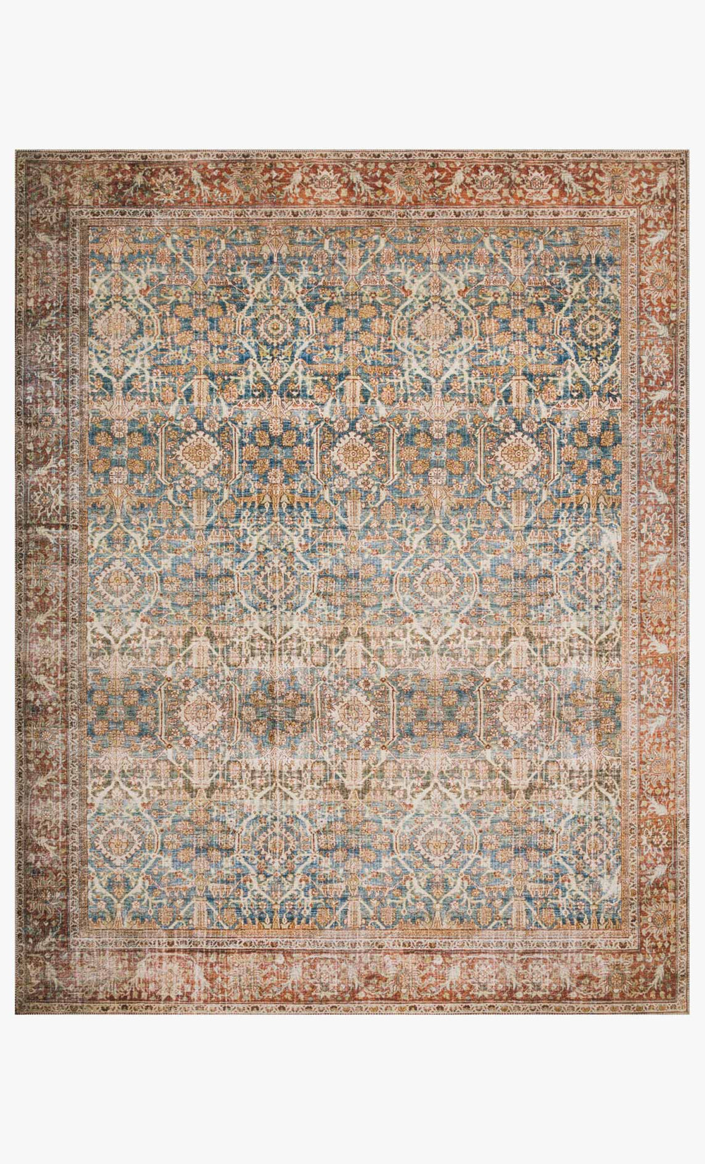 Loloi Layla Lay-04 Ocean / Rust area rug