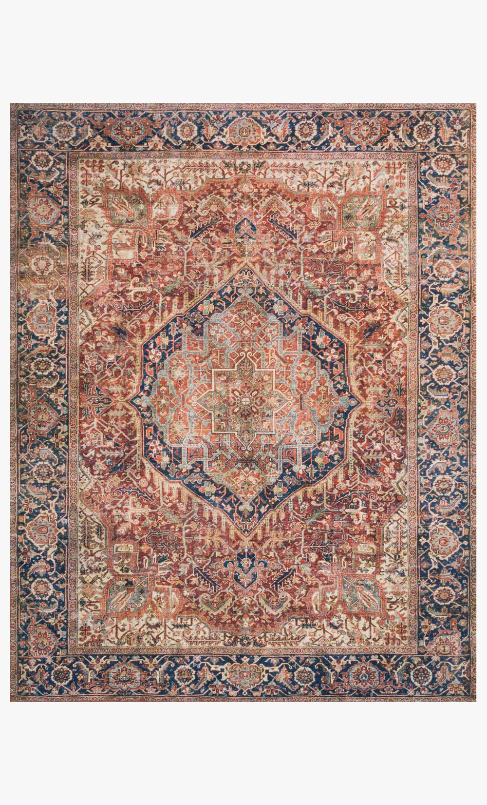 Loloi Layla Lay-08 Red / Navy area rug