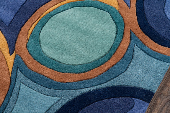 Momeni New Wave Blue Area Rug