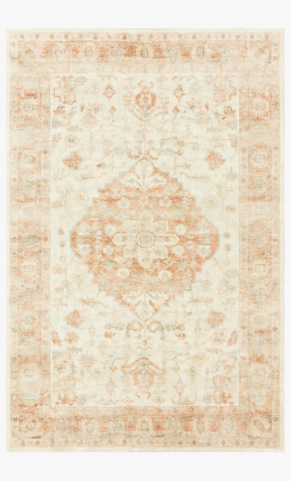Loloi Rosette Ros-03 Ivory / Terracotta area rug