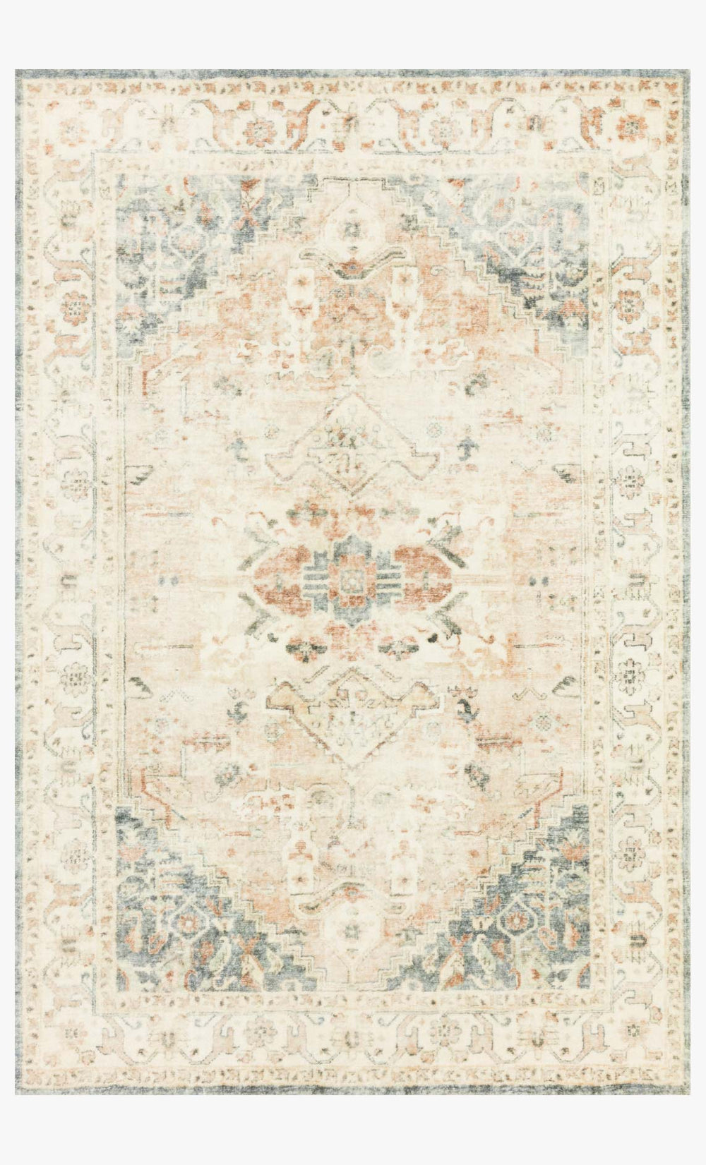 Loloi Rosette Ros-06 Clay / Ivory area rug