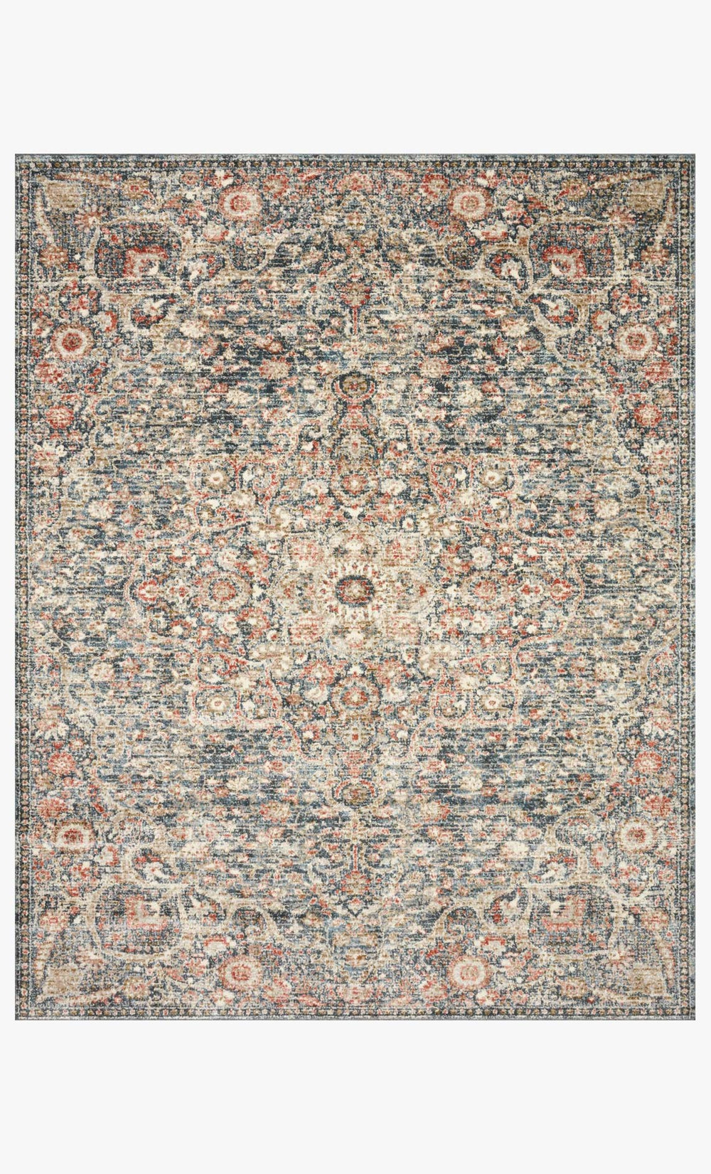 Loloi Saban Sab-02 Blue / Spice area rug