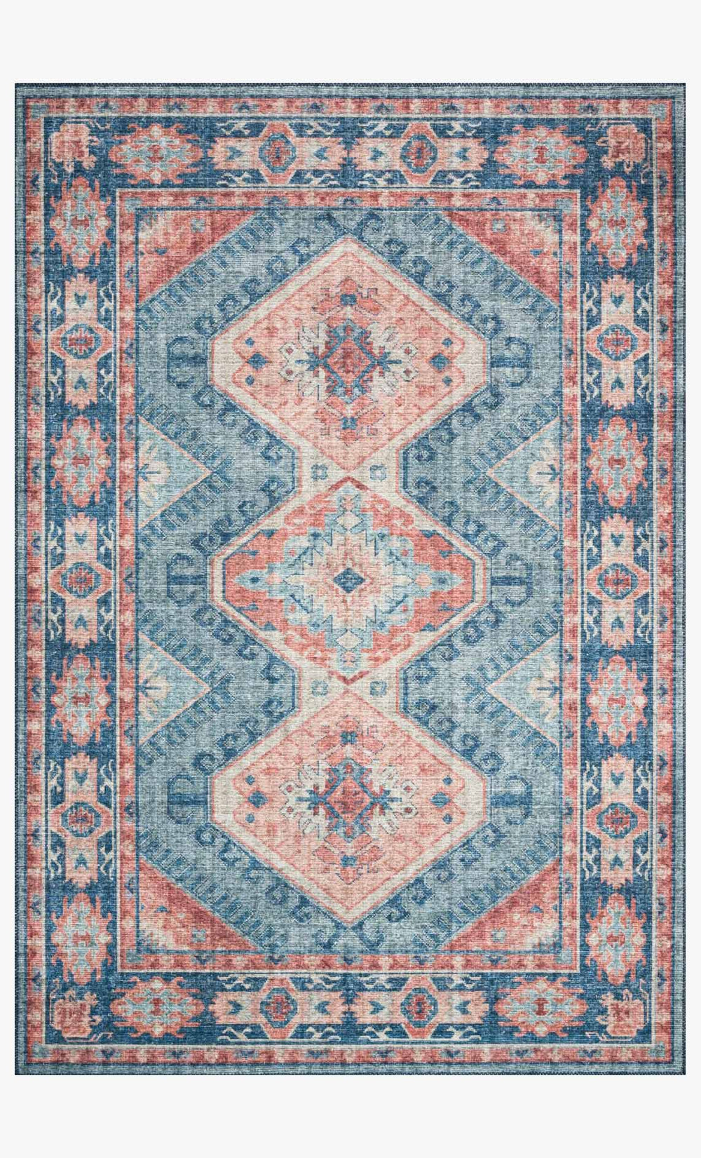 Loloi Skye Sky-03 Turquoise / Terracotta area rug
