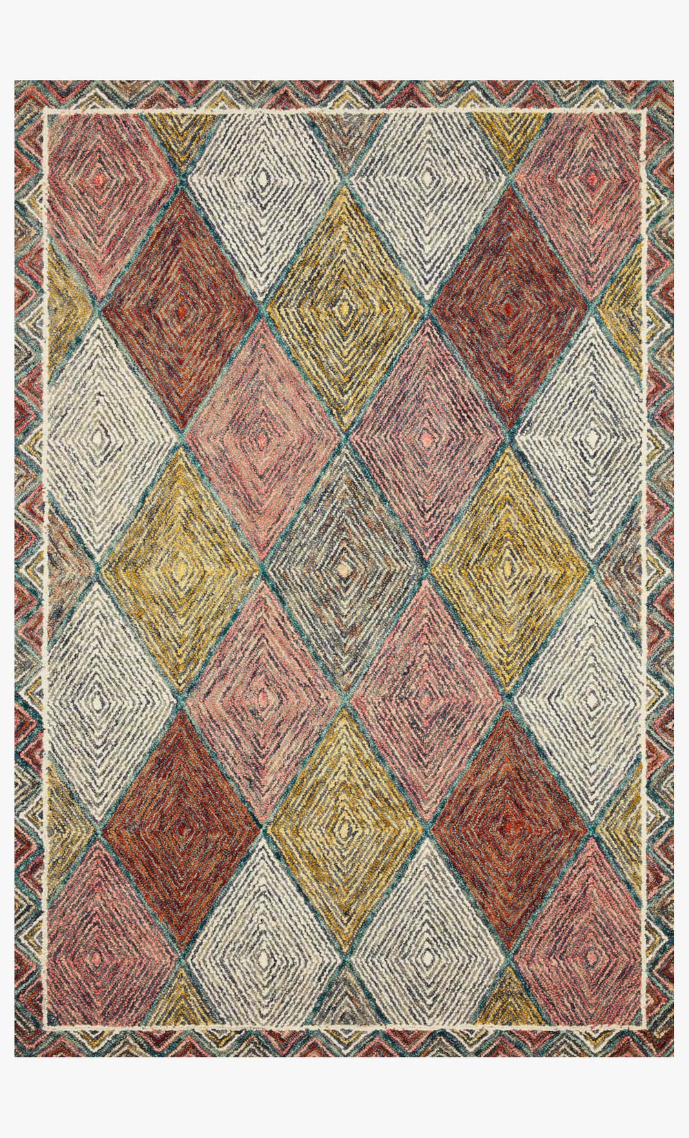 Loloi Spectrum Spe-02 Turquoise / Fiesta area rug