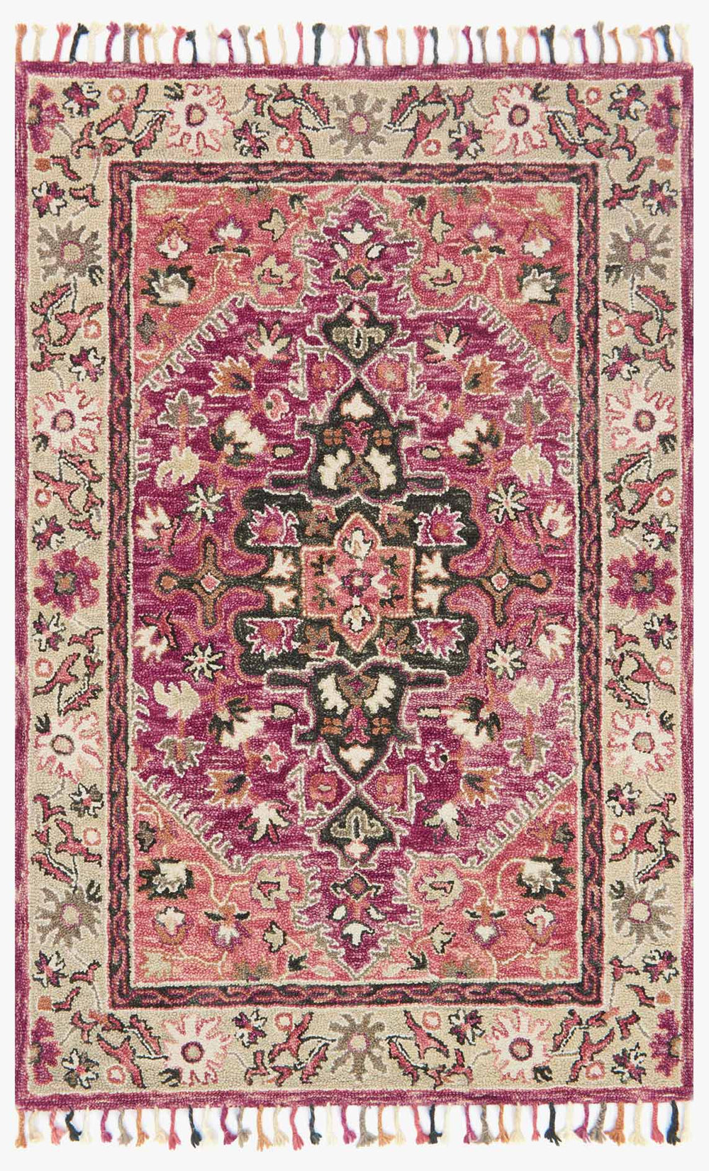 Loloi Zharah Zr-05 Raspberry / Taupe area rug